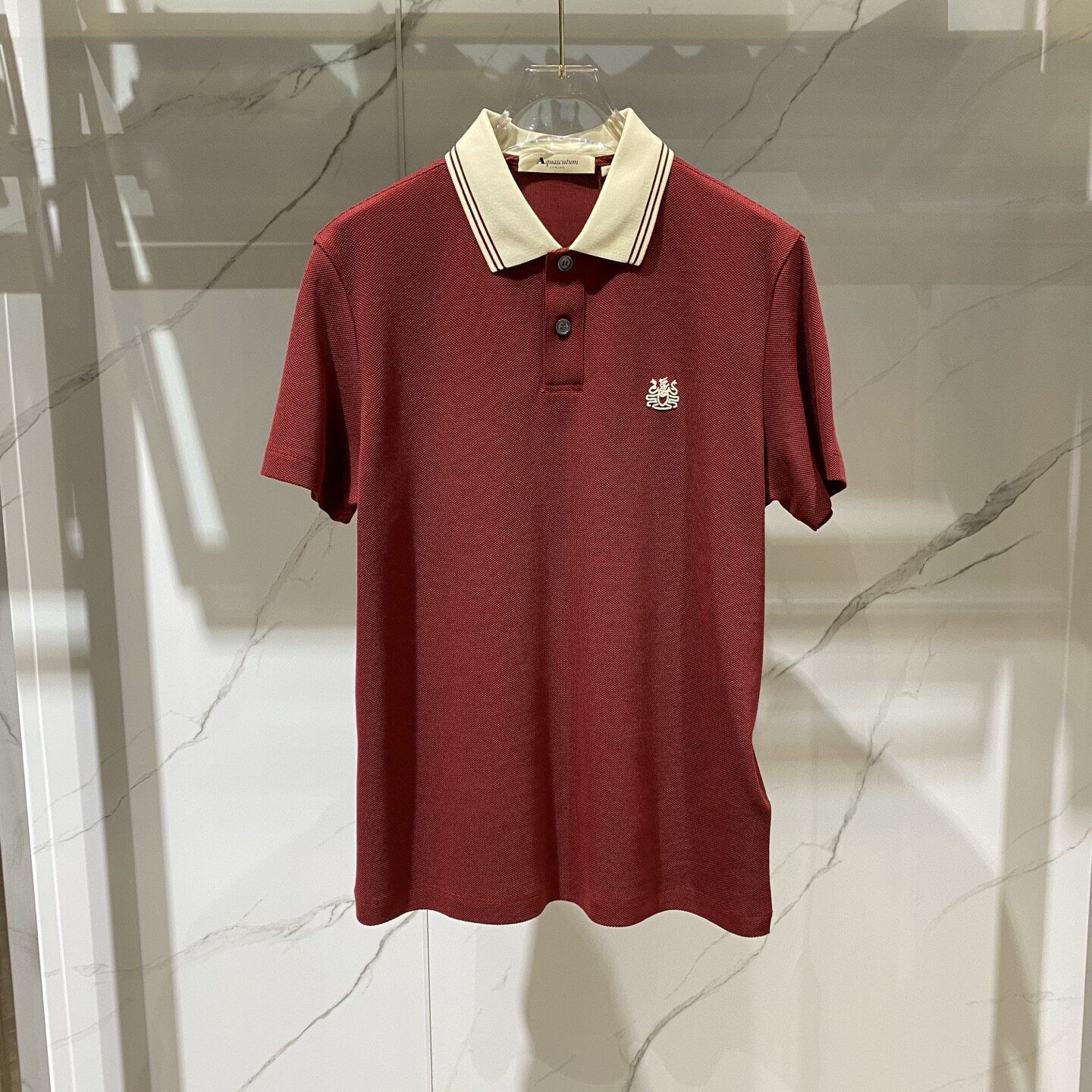Aquascutum雅格狮丹 26春夏logo胸标刺绣男士短袖POLO衫860275