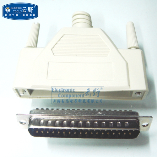 【高科美芯】 串口座DB37针 2排 公头蓝胶焊线与胶壳 连接器 D型