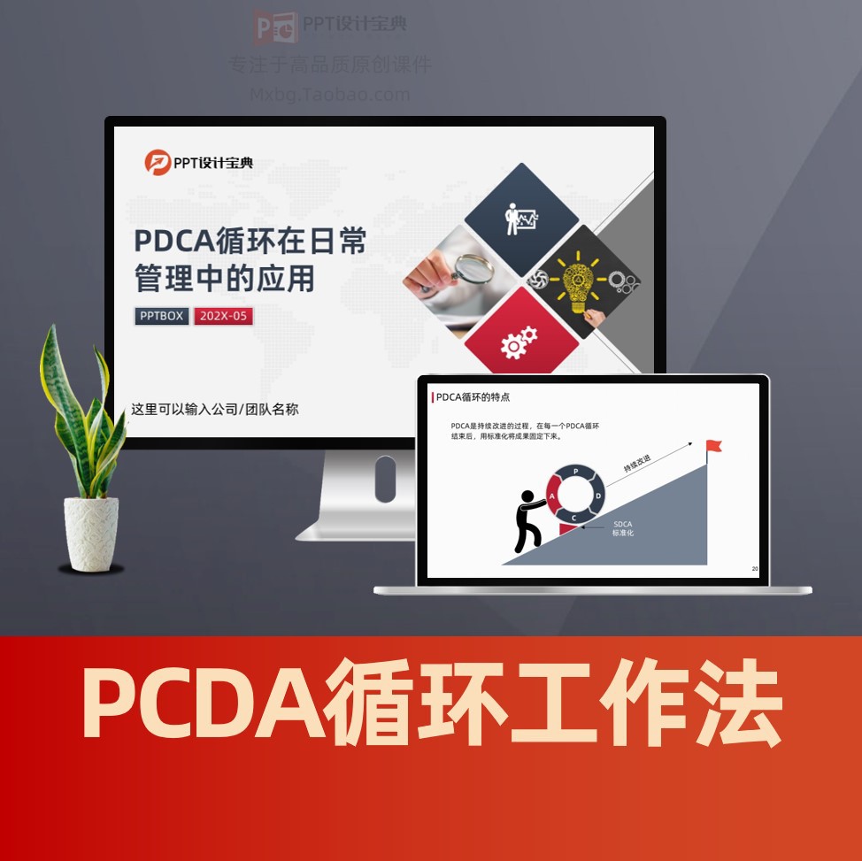 PDCA循环管理系统PPT课件戴明环质量改善QCC品质改善工具PPT