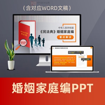 民法典婚姻家庭编重点解读PPT 收养法婚姻法律思维普法PPT模板
