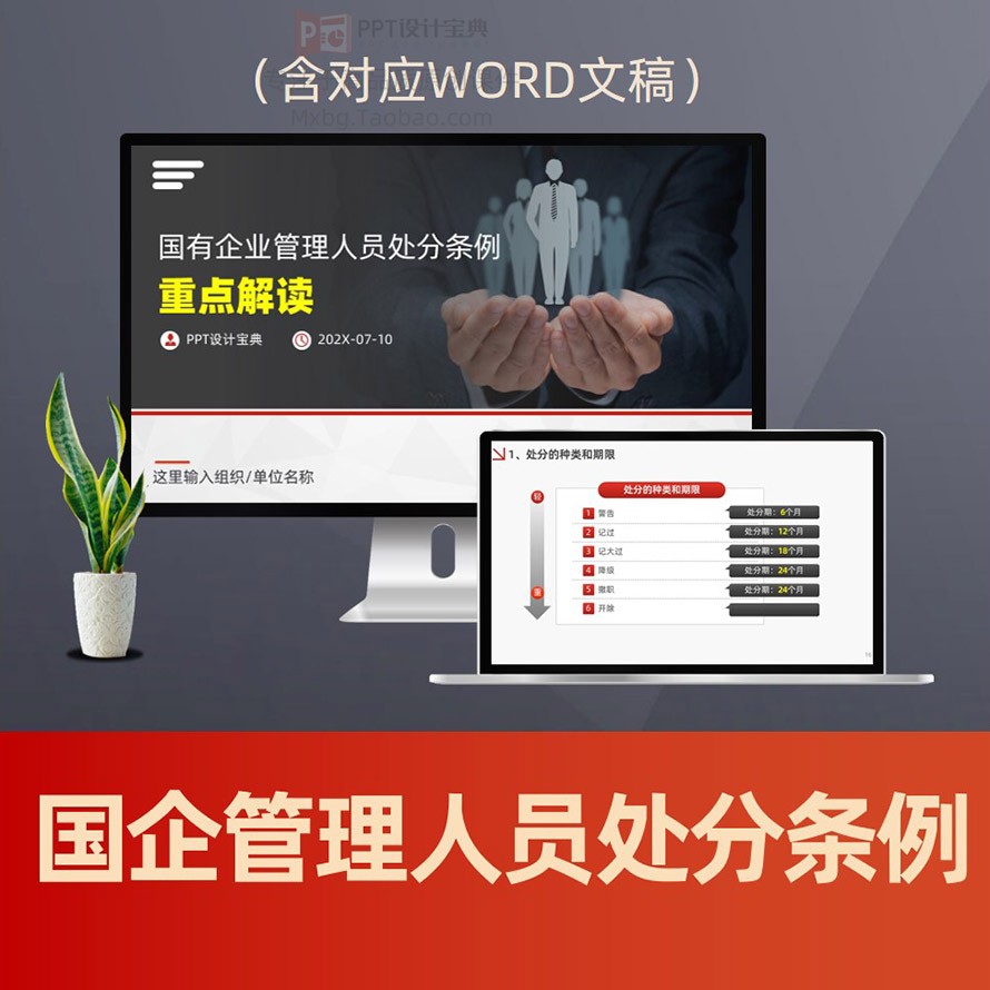 国有企业管理人员处分条例重点解读PPT课件 国企公职人员纪律处分