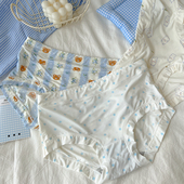 女冰丝无痕牛奶丝蓝色可爱甜美日系少女2025新款 内裤 海 女儿