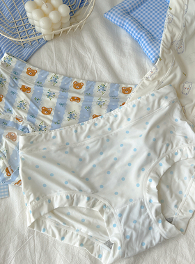 /海的女儿/内裤女冰丝无痕牛奶丝蓝色可爱甜美日系少女2025新款