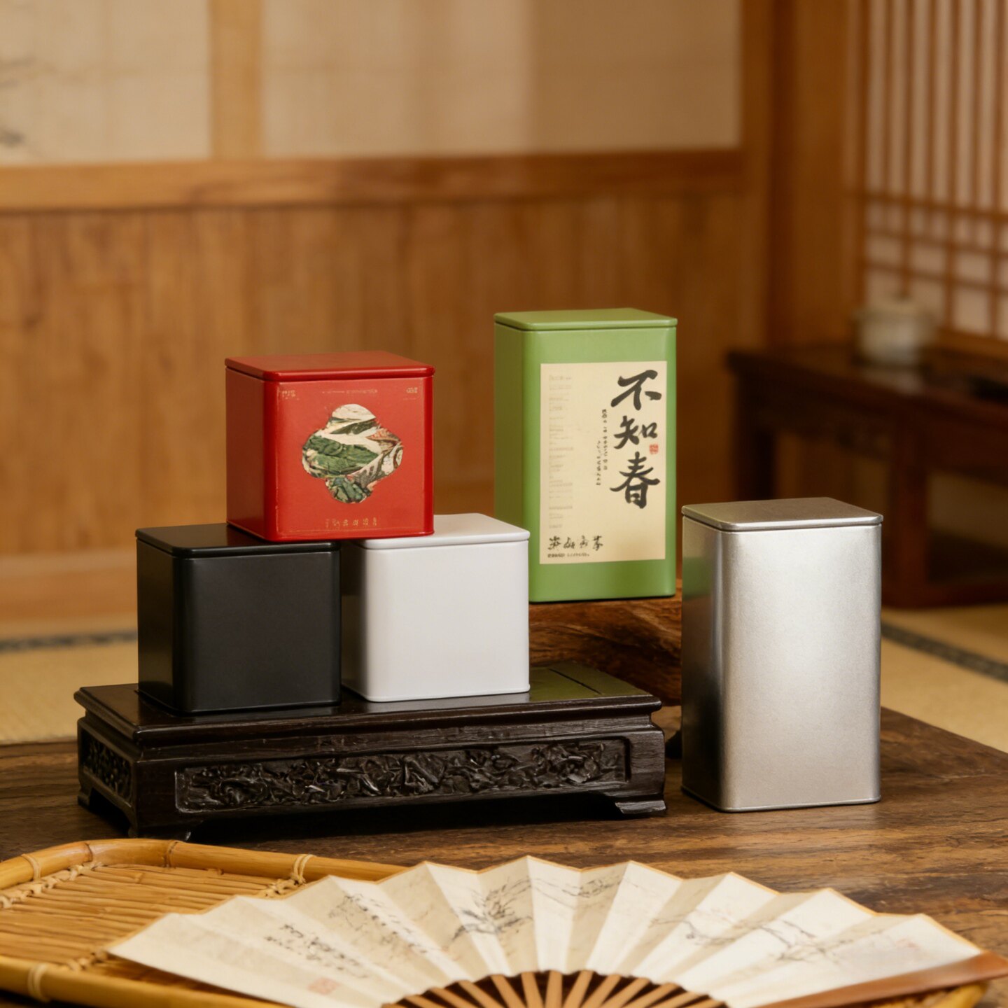 喜糖铁盒茶叶铁罐正方形马口铁盒红茶金骏眉龙井普洱茶叶罐定制