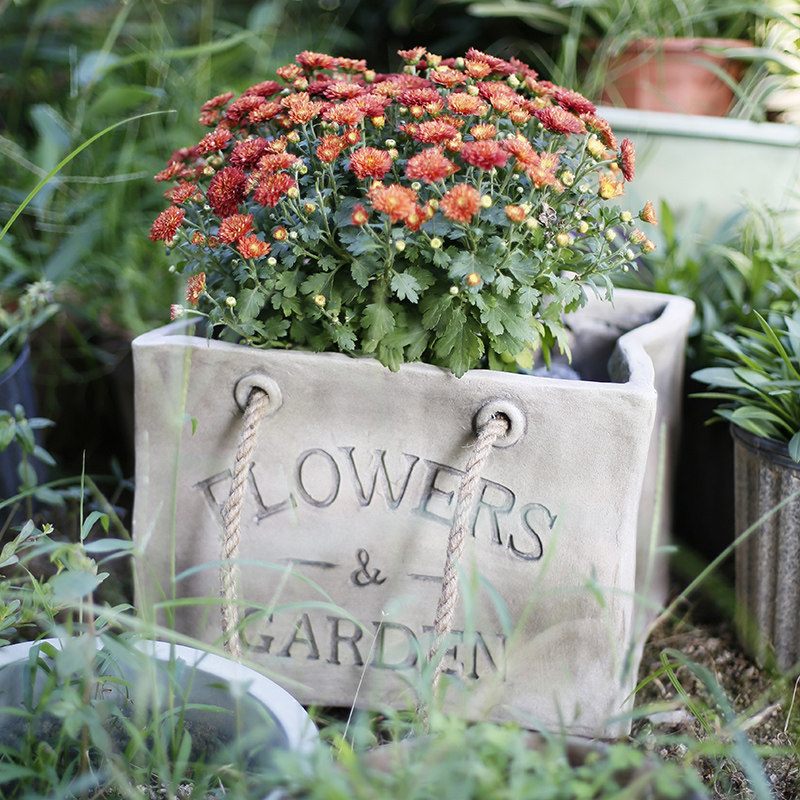 欧式艺术长方形花盆大口径多肉植物装饰庭院创意别墅花园阳台布置