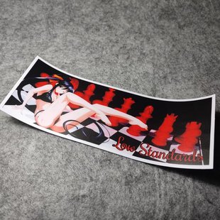 美女二次日漫改装 划纹烫画车贴D2655 汽车摩托搞笑贴纸二次元