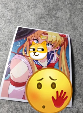 二次元萌妹水冰月可爱改装车机车贴滑板卡通遮痕个性车贴D2172