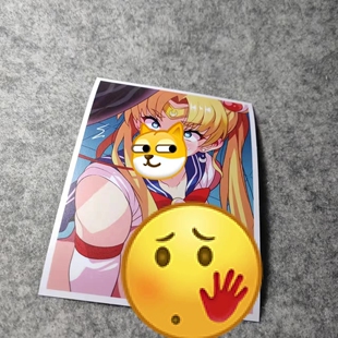 二次元萌妹水冰月可爱改装车机车贴滑板卡通遮痕个性车贴D2172