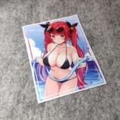 二次元 cp改装 痛车摩托贴电动车老婆酱侧窗JDM烫画D1633