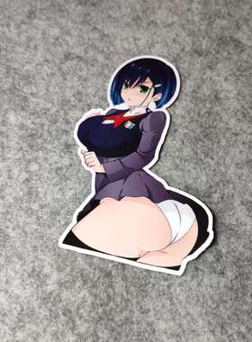 二次元日漫改装痛车摩托贴电动车老婆酱侧窗JDM烫画D1542