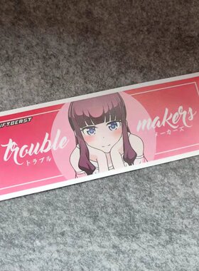 可爱二次元萌女改装车机车摩托个性贴滑板卡通遮痕个性车贴D1975