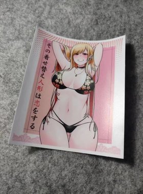 美女圖圖車全车车贴画划纹贴卡通动漫摩托贴二次元日漫烫画D2896