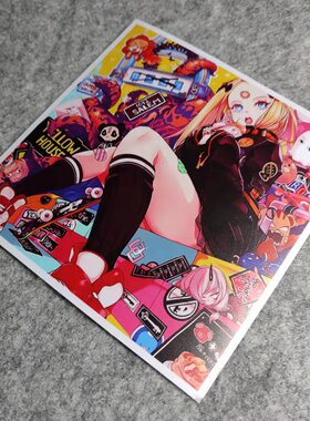 可爱二次元甜酷小魔女改装车机车摩托贴滑板卡通遮痕车贴D2068