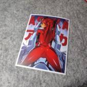 汽车摩托贴纸痛车小窗车贴D2220 漫画老婆酱改装 潮流改装 贴二次元