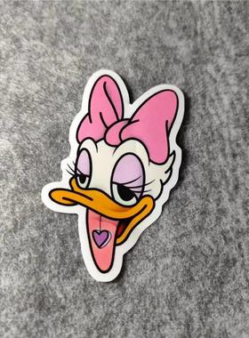 唐老鸭恶搞卡通搞笑贴画摩托汽车电动车滑雪板贴纸车窗贴D3055