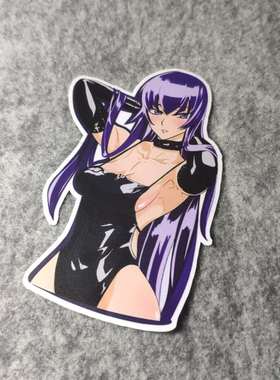 二次元日漫改装痛车摩托贴电动车老婆酱侧窗JDM烫画D1585