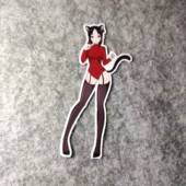 车贴窗划纹漂狐狸女友滑板划纹尾贴D1866 风格 汽车装 甲摩托改装