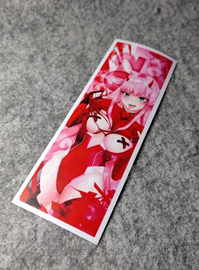 甜酷风二次元魔女日漫个性改装JDM侧窗痛车摩托贴电动车烫画D2138