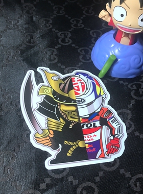 改装车贴汽车摩托车贴赞助商头盔武士划痕车贴漂移贴侍字盔D180