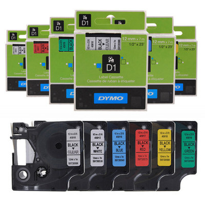 DYMO达美12mm电子标签带贴纸价格网线电子标签机打印耗材