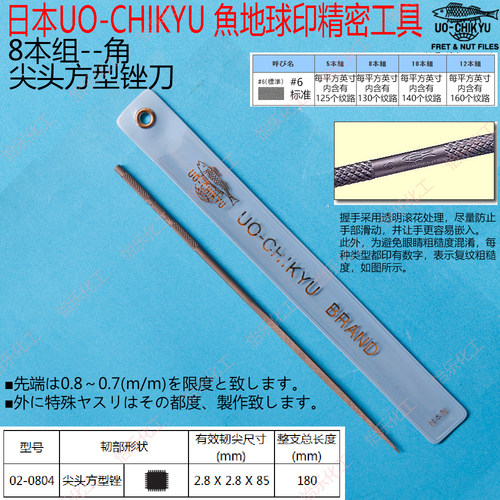 BMC鱼地球印#6方型锉刀180mm