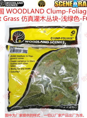 WOODLAND ClumpFoliage LightGreen仿真灌木丛块浅绿色草粉FC182