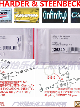 德国喷笔 Evolution Infinity Colani  油壶密封圈 123340 126340