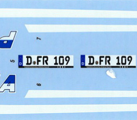 TABU模型水贴1：24车模水贴 DC1193 Fiat Abarth 500 Italy Polic