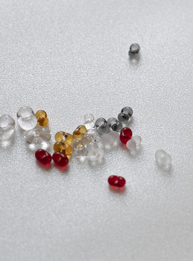 DIY手工手作耳环串珠材料透明感花生小骨头 多色入