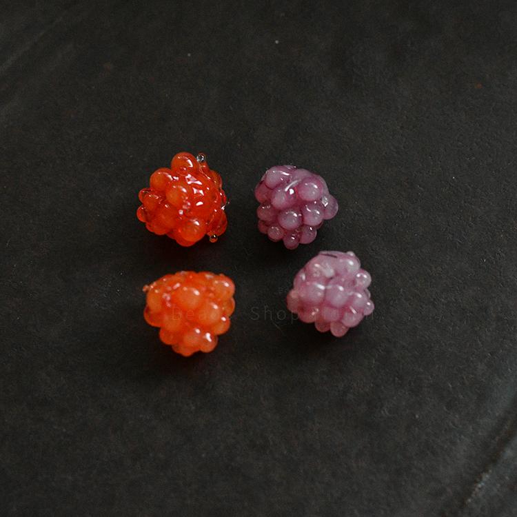 透明叶子葡萄浆果灯工玻璃珠