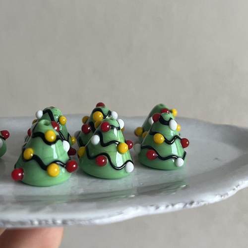 波点圣诞节系列玻璃珠