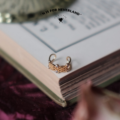 耳骨夹蕾丝编织英式复古