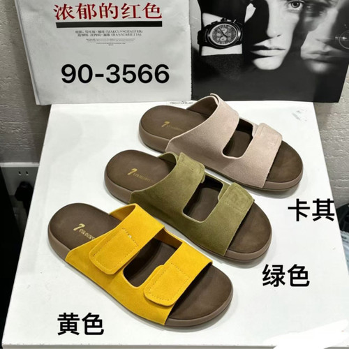 诗路花语七彩青春2026夏厚底一字带勃肯拖鞋女休闲凉拖鞋90-3566