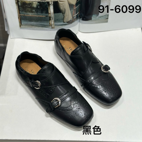 诗路花语V6M正品2026春款百搭舒适休闲女鞋乐福鞋小皮鞋91-6099