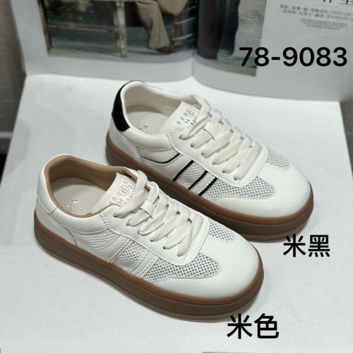 诗路花语春天2026春夏款时尚网面休闲鞋增高运动鞋德训鞋78-9083
