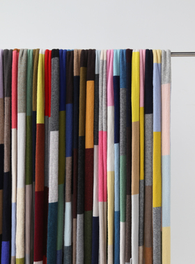 孤品秋冬女士腊肠拼色围巾多功能装饰百搭时尚卷边羊绒围脖围巾