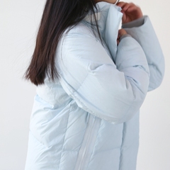 特价秋冬女士莫兰迪色减龄百搭羽绒服纯色连帽宽松面包服保暖外套