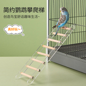 鹦鹉笼攀爬梯子亚克力云梯多层加宽玄凤虎皮牡丹专用鸟玩具用品
