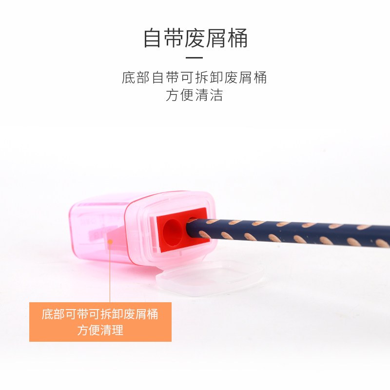 일본의 KUMON 이중 구멍 연필깎이 SIPILE 두꺼운 막대 구멍 삼각형 연필 두께 범용 연필 깎이