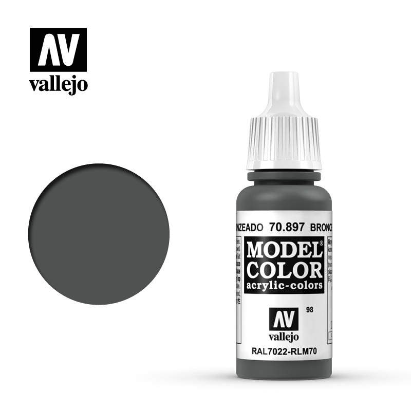 vallejo西班牙AV70897/098/084青铜绿模型涂装水性基础手涂漆