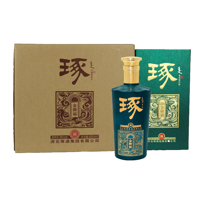 河北琢酒 琢酒金御福 38度纯粮食 浓香型白酒500ml*4瓶【整箱】