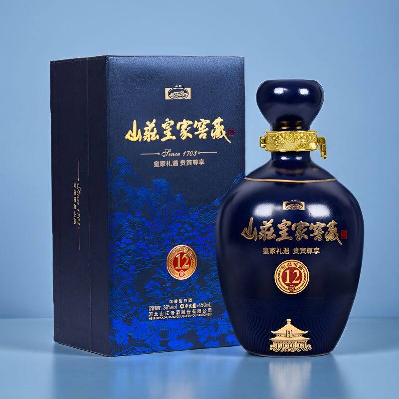 山庄皇家窖藏12 纯粮浓香型38度白酒450ml*2瓶【送手提袋】