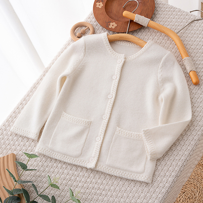 女童100%纯羊绒开衫亲子装