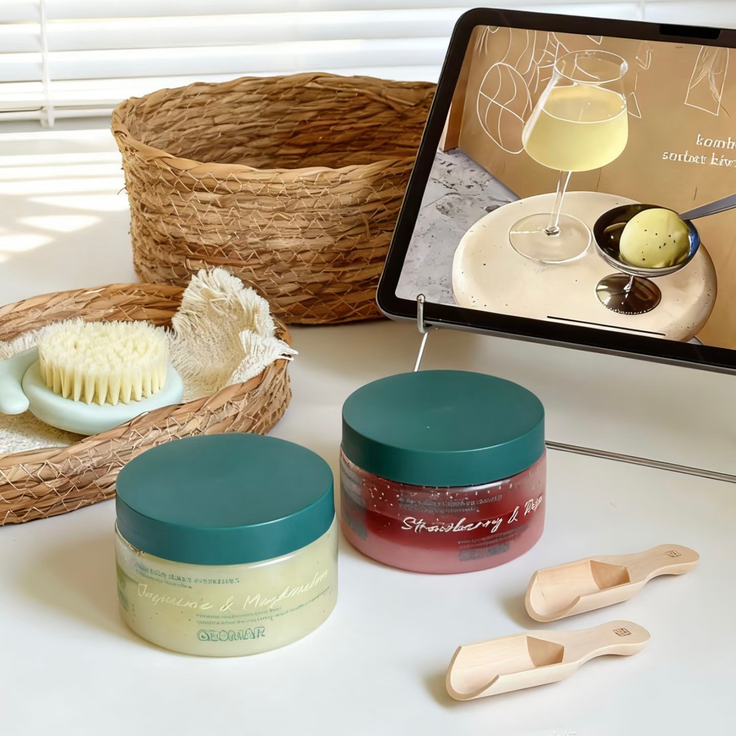 吉儿玛海盐身体磨砂膏吉尔玛去疙瘩角质全身清洁沐浴露果香花香