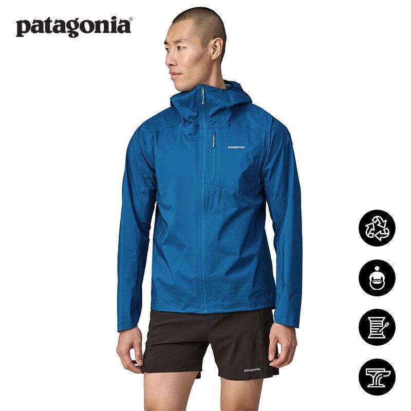 PATAGONIA巴塔哥尼亚男士户外连帽越野跑冲锋衣外套 Storm 24112