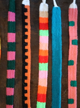 伊朗彩色手工编织手绳民族部落彩色几何图腾羊毛手链饰品