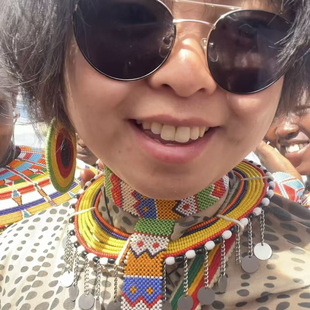 非洲肯尼亚带回孤品桑布鲁部落手工编织彩色串珠原版项链