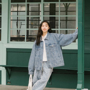 复古花朵设计缇花牛仔外套02050345 女装 QUEENSHOP 2025秋冬新品