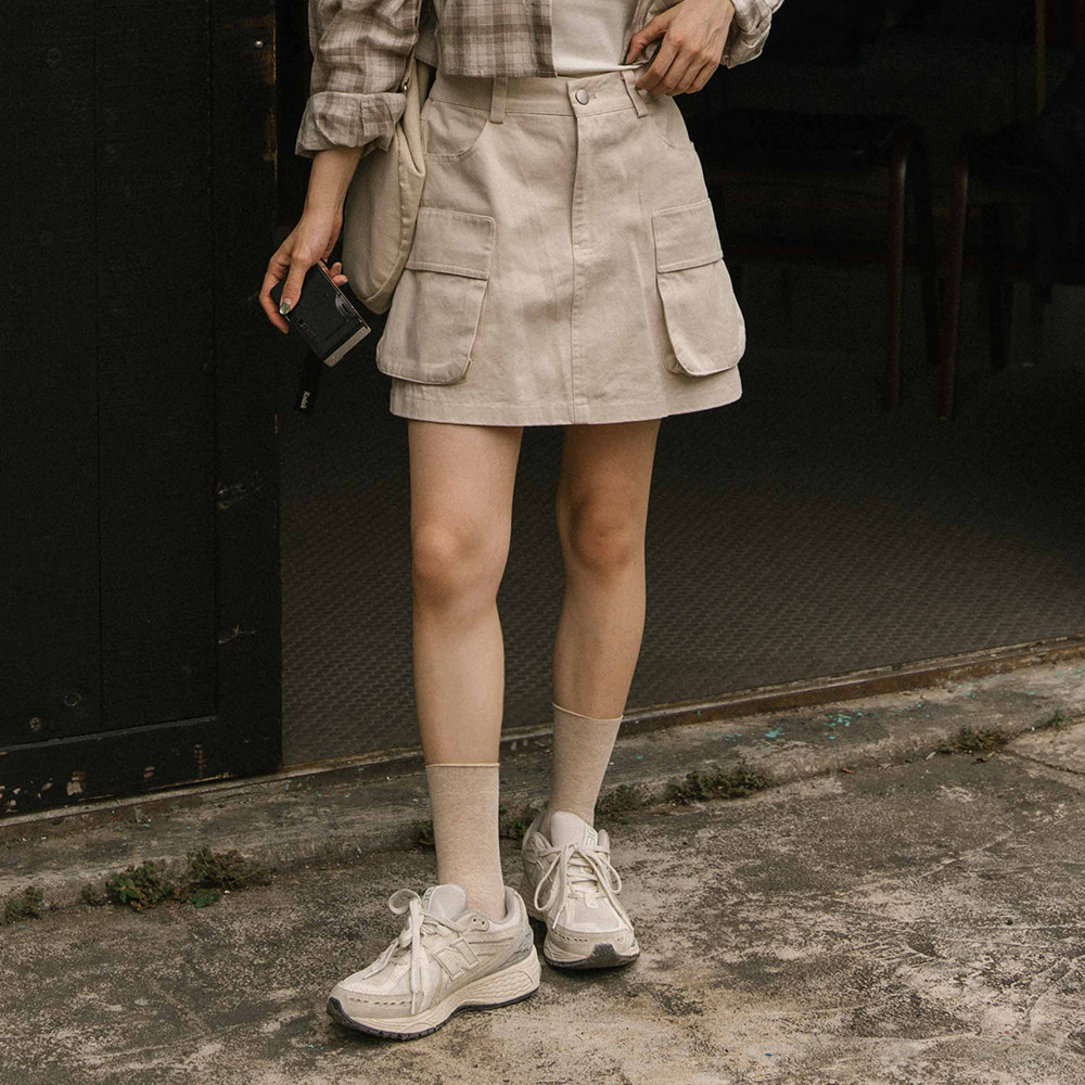 QUEENSHOP 2025秋冬新品女装休闲多口袋工装斜纹布短裙03010900,女装/女士精品,半身裙,淘宝优惠券,粉丝福利购,淘宝优惠卷