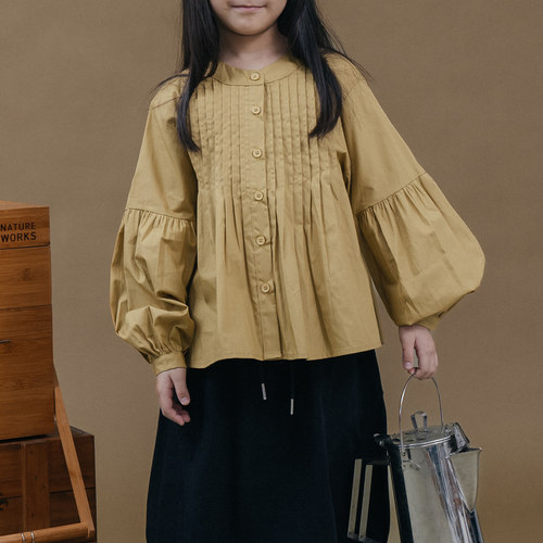 亲子系列立领单排扣长袖衬衫